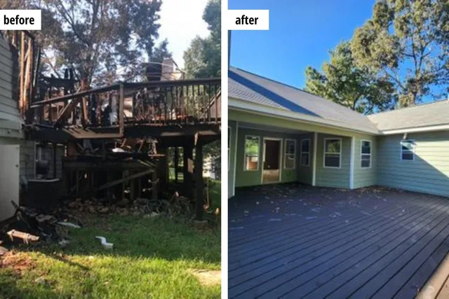 fire damage restoration professionals inside residential home Covington Louisiana
