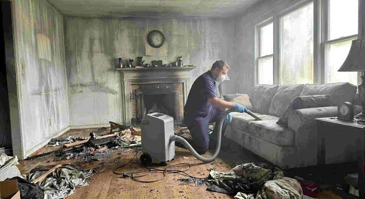 PuroClean team performing emergency fire restoration in Mandeville LA