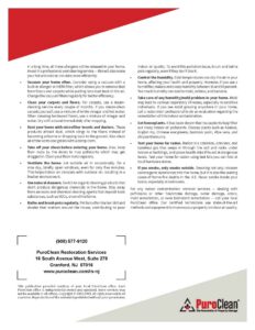 A guide on enhancing indoor air quality in winter, featuring tips and a thermostat display. (second page)