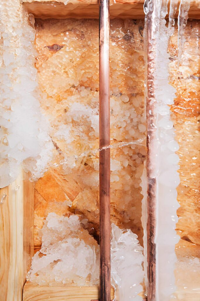 frozen pipe vs. burst pipe in winter