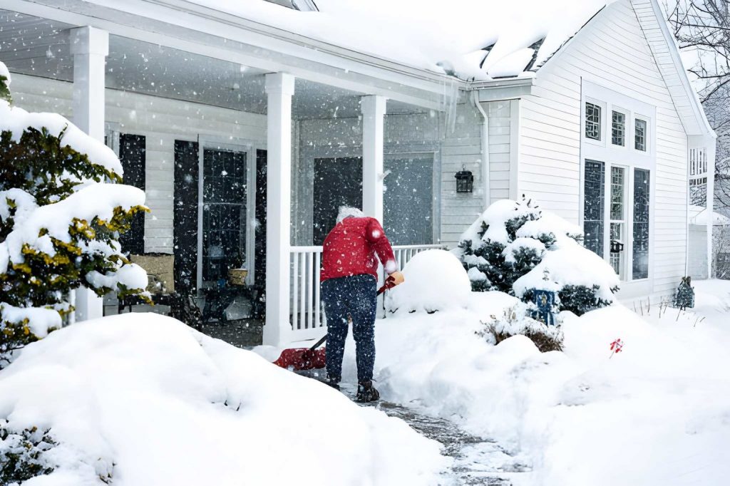 water damage in home after a blizzard