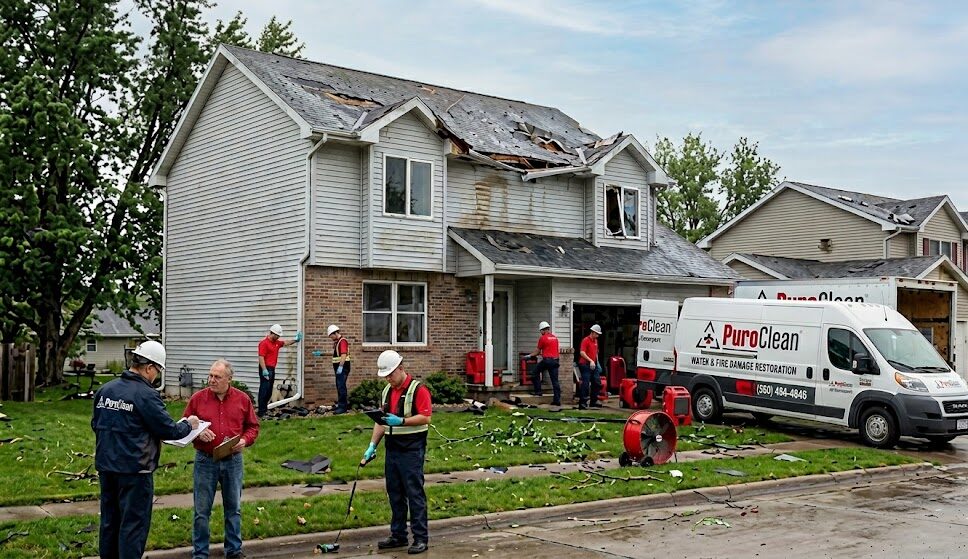 Storm water damage assessment by PuroClean of Davenport restoration team in Quad Cities
