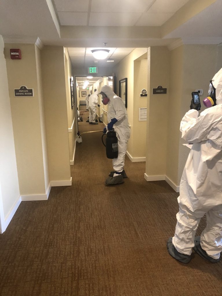 COVID-19 Cleaning senior living facility Denver