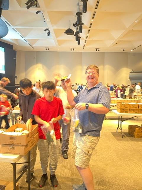 PuroClean of Redmond owner Craig Hawkins filled multiple kits for Hurricane Ian victims throughout the day.