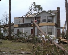 Home damaged by tree before reconstruction by PuroClean Disaster First Response Fayetteville NC