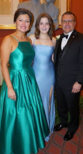 Dickie with his family at the Potentate's Ball