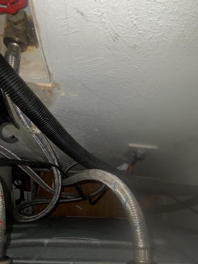 Supply line that caused water loss