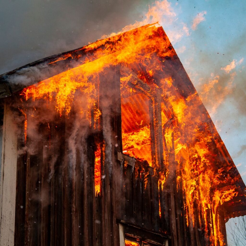 house on fire - The Comprehensive Guide to Fire Damage Restoration: 7 Stages of Fire Restoration