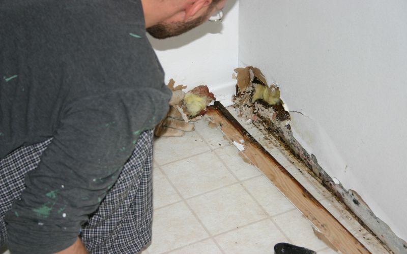 wall with water damage - disaster recovery plan