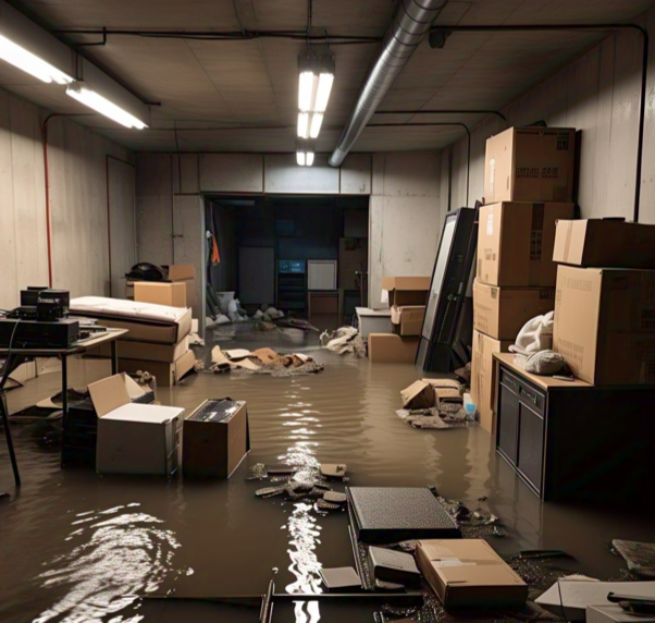 Flash Flood: Basement flooding as a result of Flash Floods 