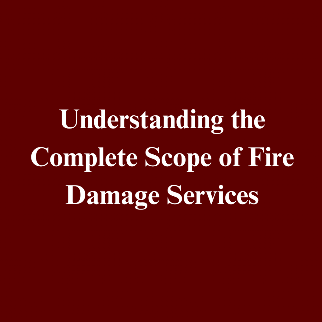 Fire damage restoration service in Columbus, Ohio