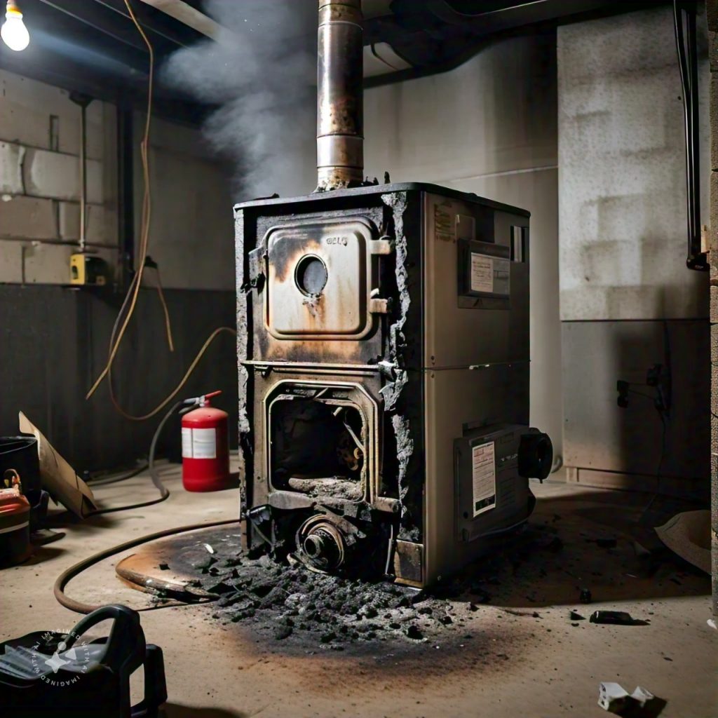 heating system got burnt