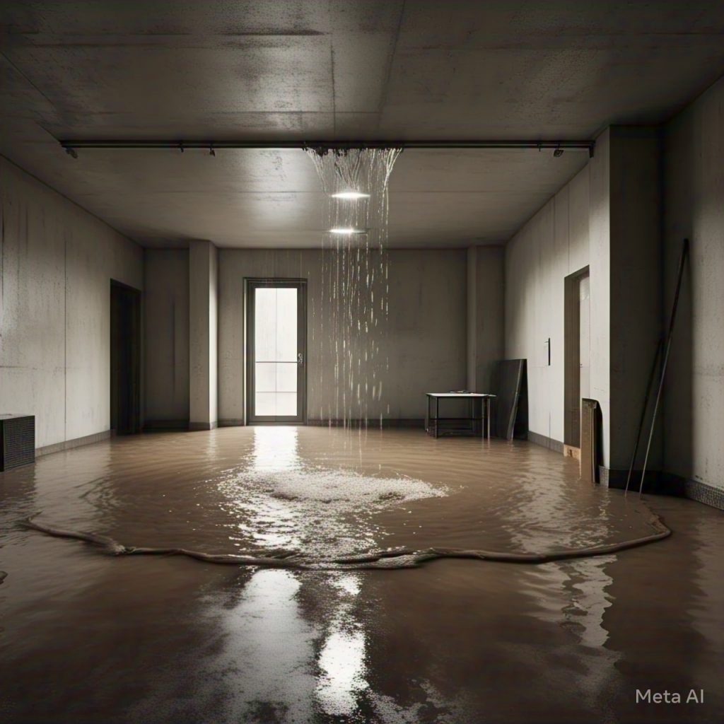 Water damage flooding in the house