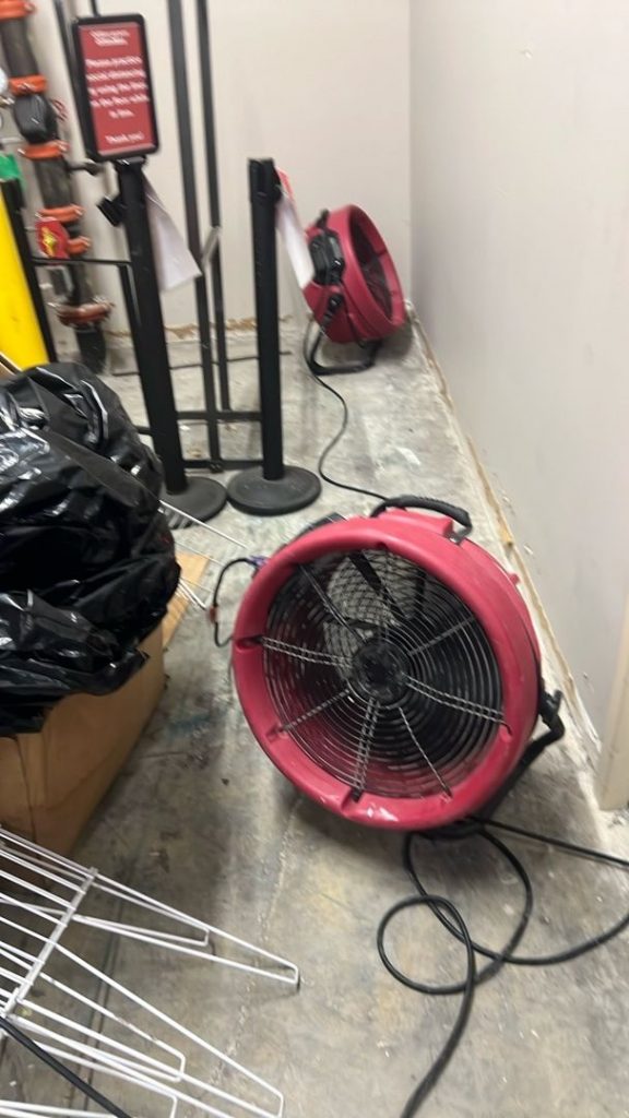 The image displays professional-grade axial fans, also known as air movers, typically used for water damage restoration and ventilation purposes. ----Professional mold removal-Mold Abatement in Columbus ohio- What Is Mold Exposure Rash and How Can It Affect Families
