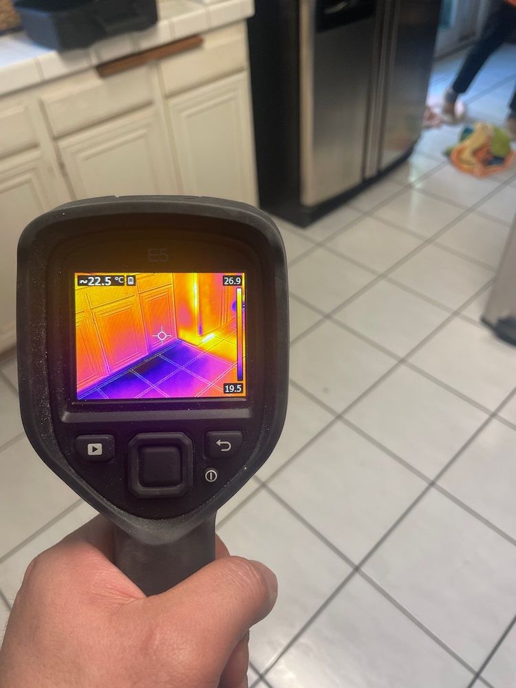 Detecting moisture from leak