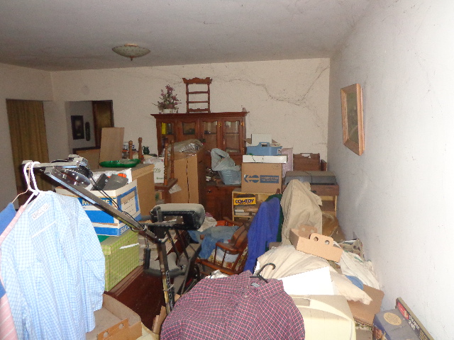 hoarded home in Menominee, Michigan 