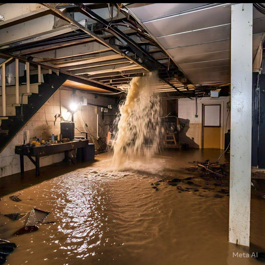 flooded basement