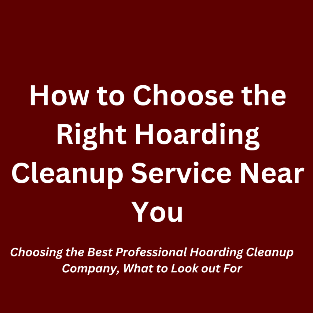 Hoarding Cleanup Services Near