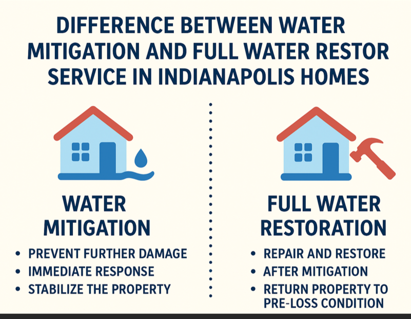 water mitigation vs water restoration in Indianapolis