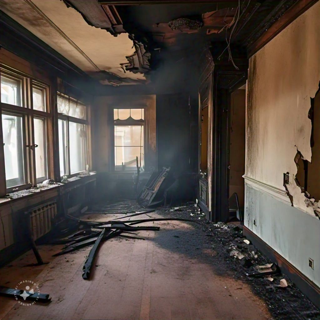 damage from smoke and fire