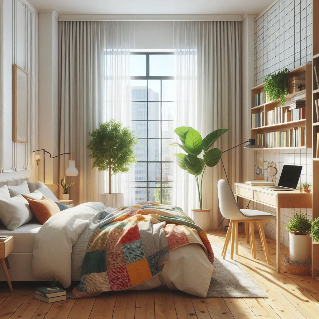 An Image of A clean bedroom after biohazard deodorization.