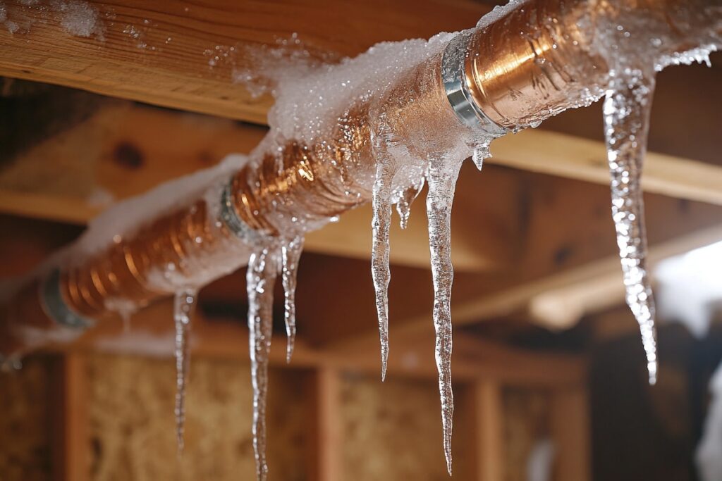 Frozen Pipe in winter