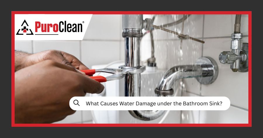 Water Damage under the Bathroom Sink