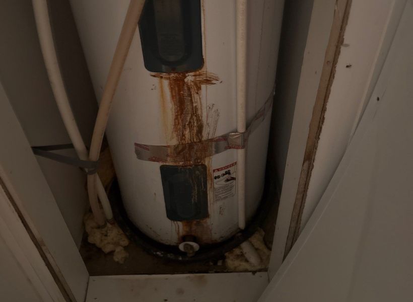 burst water heater