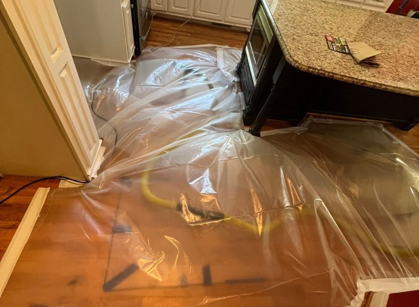 drying out the flooring
