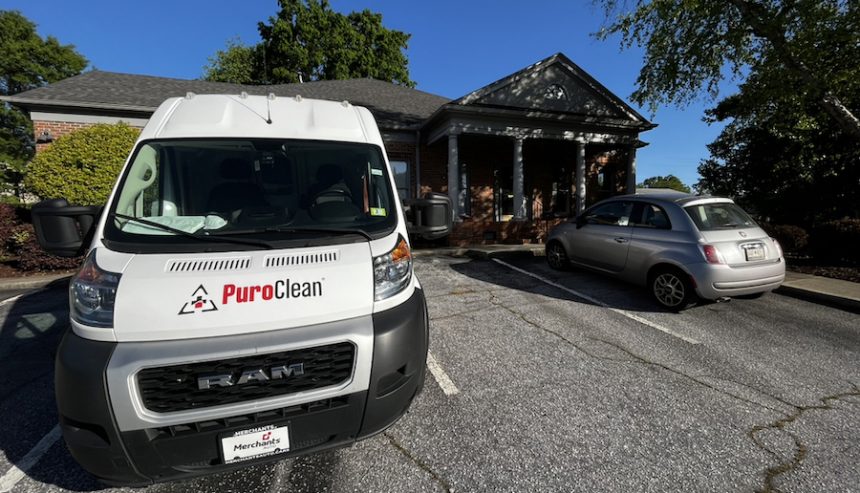 PuroClean on the job for a water loss