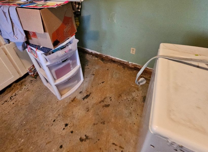 After photo of a water damage cleanup in Greenville home