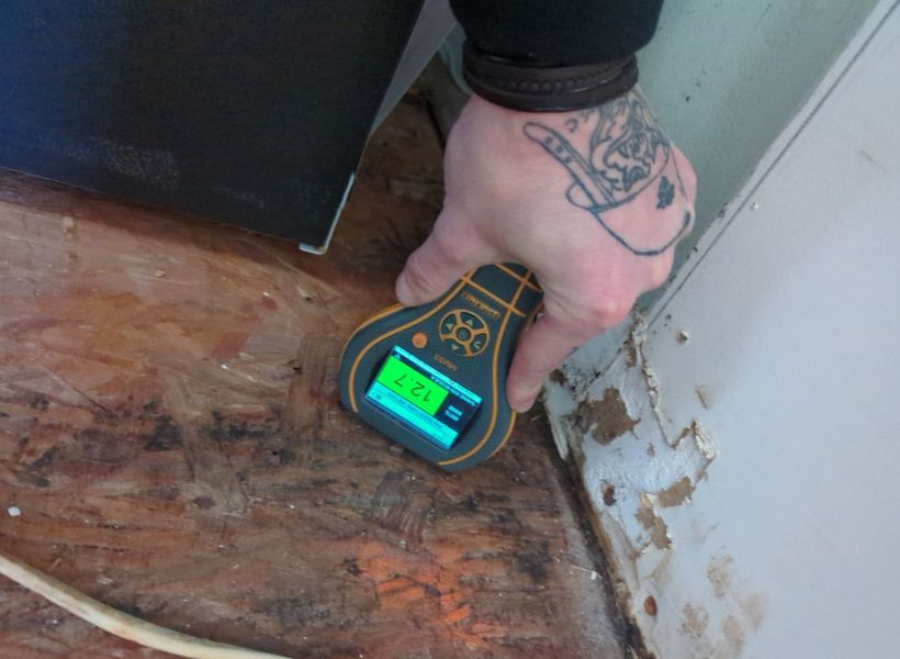 moisture reading at the end of mitigation