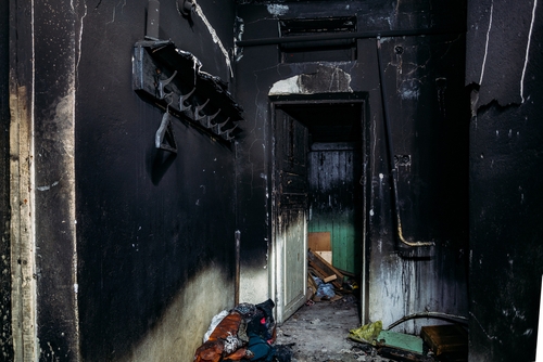 Close up of soot on household items