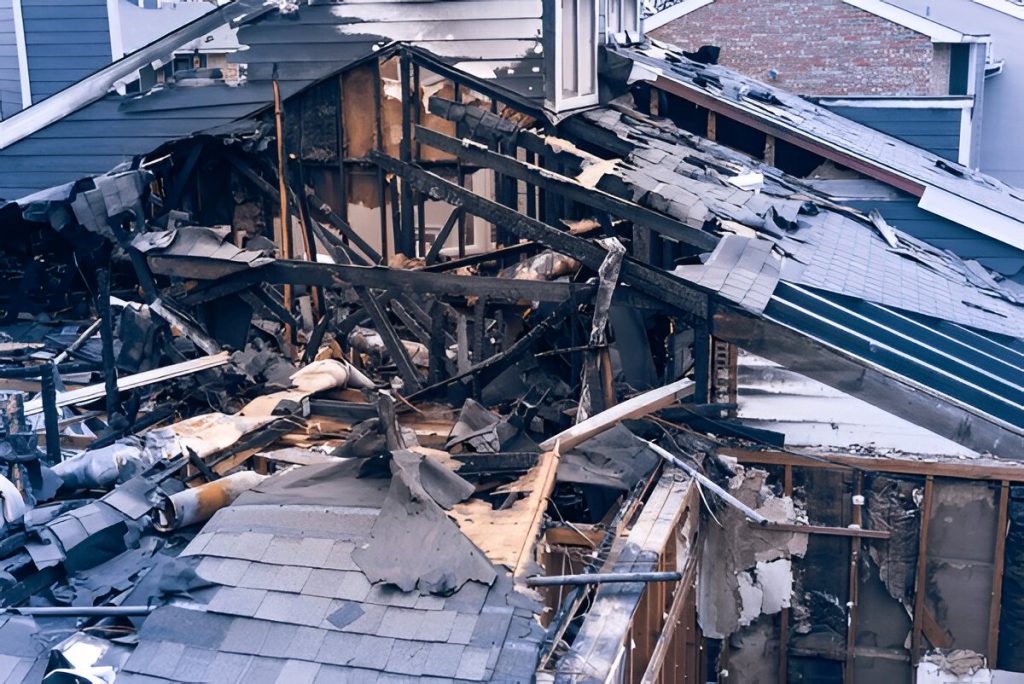 fire restoration expert reviewing digital damage reports with an insurance adjuster in Hapeville, GA