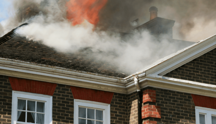 house on fire