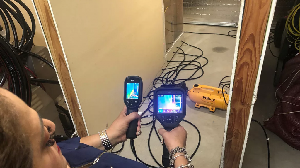 Thermal imaging used to detect hidden moisture during mold remediation in Hapeville GA