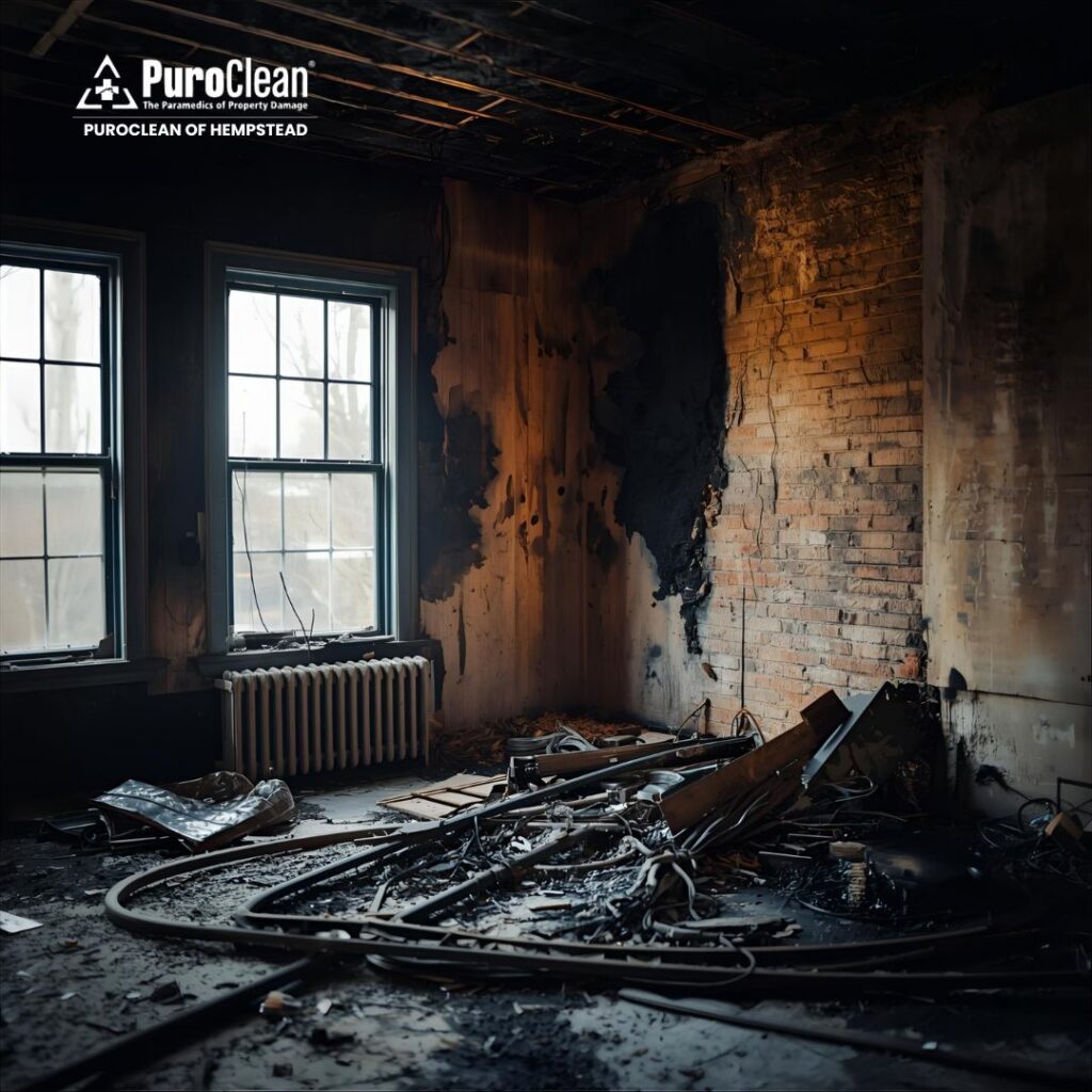 fire damage restoration in hempstead