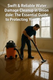 water damage cleanup in Uniondale