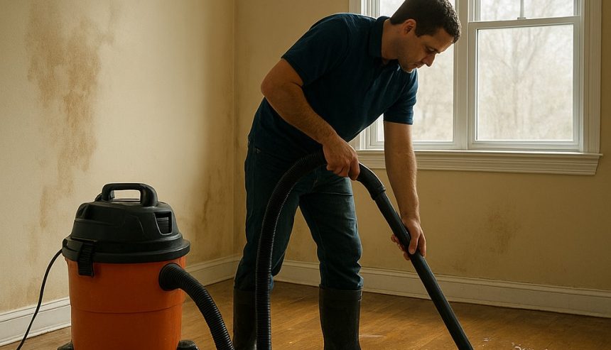 water damage cleanup in Uniondale