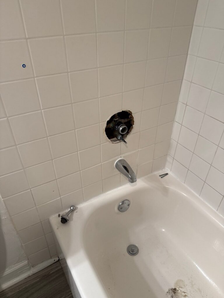 bathtub leak