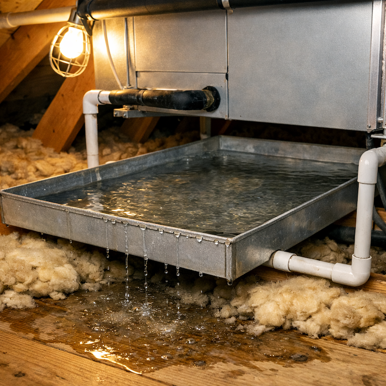 HVAC pan overflow