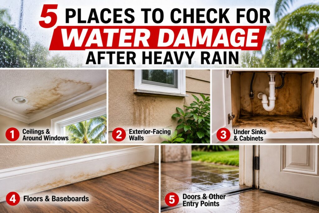 5 Places to Check for Water Damage After Heavy Rain