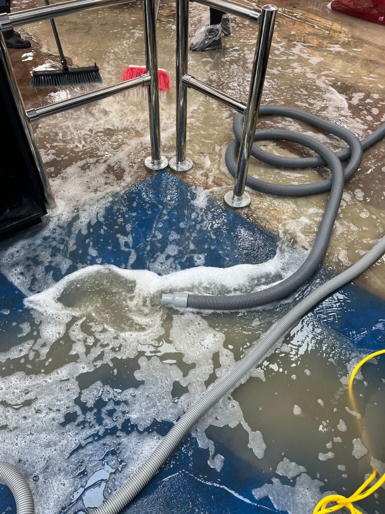 Commercial water damage restoration.