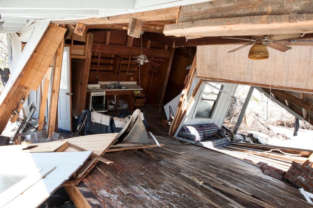 A flood significantly impacted this home, which affected its interior. 