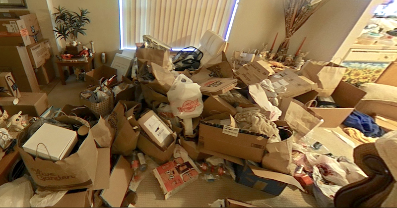 House of a homewoner suffering from Hoarding Disorderin Houston