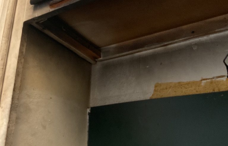 A kitchen in need of fire damage restoration in Houston home.