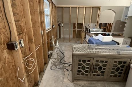 Remediation being done in a home affected by the hurricane season