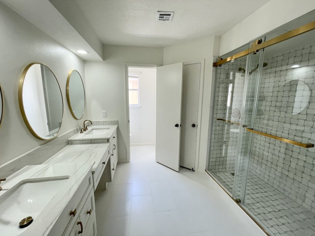 Our successful restoration and reconstruction of the sink supply line damaged home.
