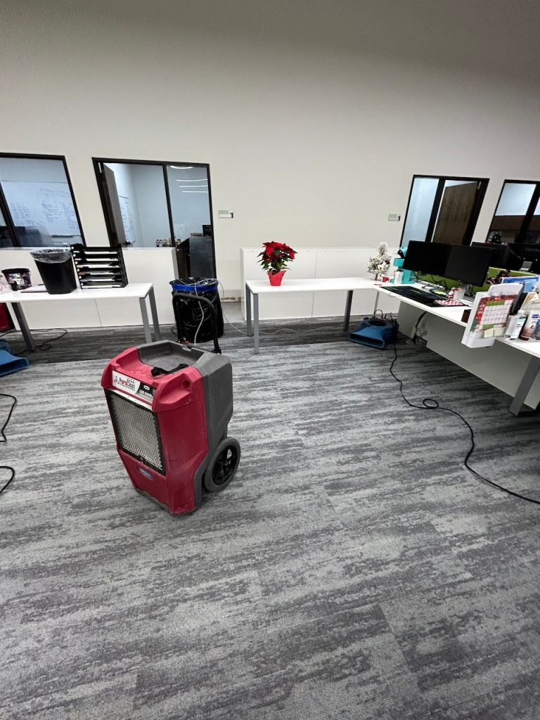 Commercial water damage restoration.