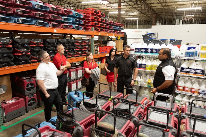 warehouse tour PuroClean Houston restoration impact group